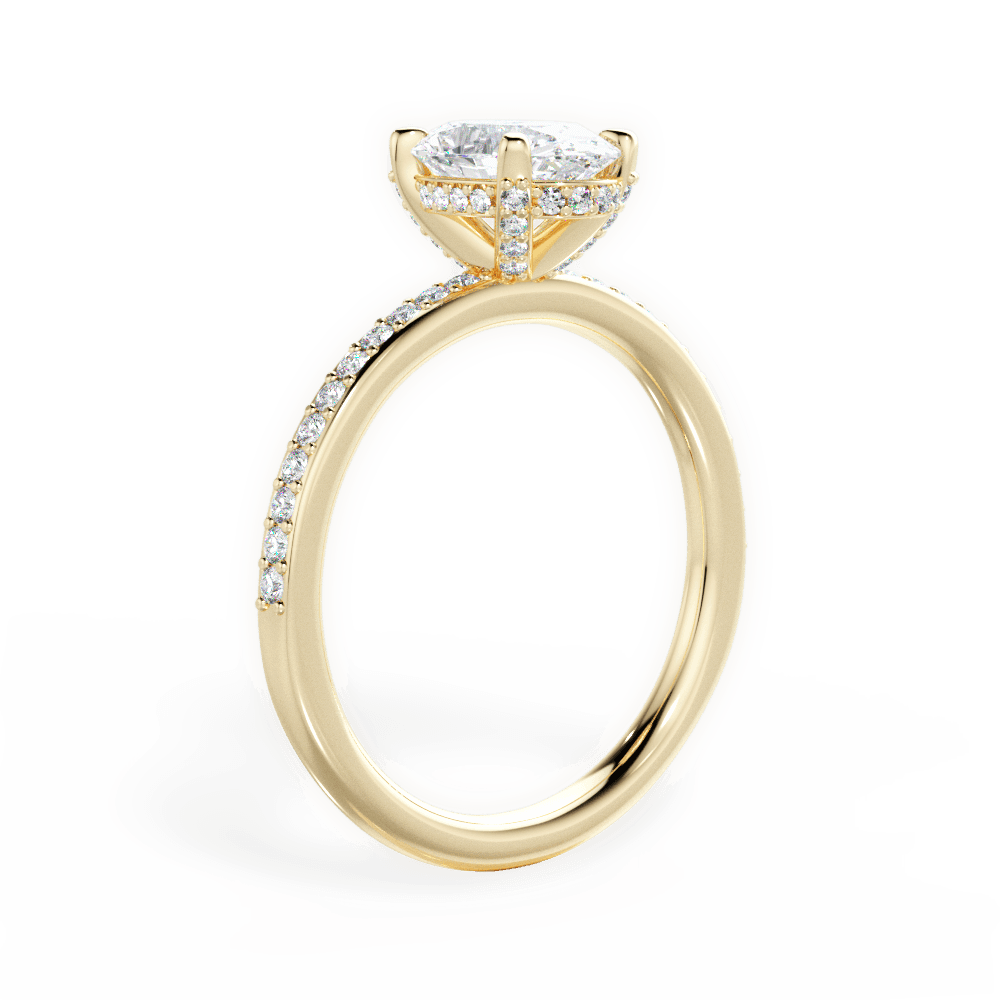 Janice Oval Cut Lab Grown Diamond 18Kt Yellow Gold Engagement Ring - View 2