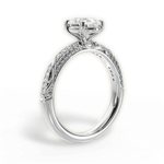 Gloria Oval Cut Lab Grown Diamond 18Kt White Gold Engagement Ring - View 3