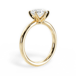 Angelica Round Cut Lab Grown Diamond 18Kt Yellow Gold Engagement Ring - View 4
