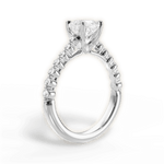 Dana Cushion Cut Lab Grown Diamond Platinum Engagement Ring - View 2