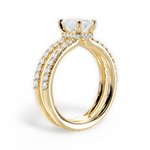 Christie Emerald Cut Lab Grown Diamond 18Kt Yellow Gold Engagement Ring - View 2