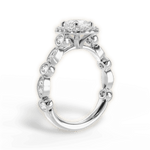 Irene Cushion Cut Lab Grown Diamond 14Kt White Gold Engagement Ring - View 2