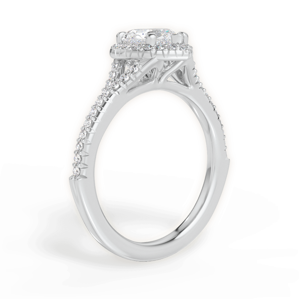 Judy Heart Cut Lab Grown Diamond Platinum Engagement Ring - View 3