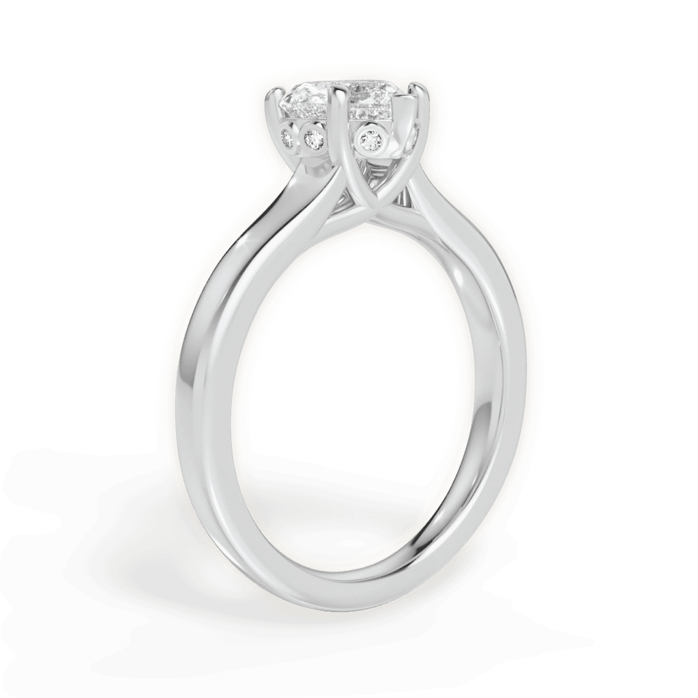 Carol Heart Cut Lab Grown Diamond 14Kt White Gold Engagement Ring - View 2