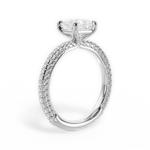 Kristen Princess Cut Lab Grown Diamond 18Kt White Gold Engagement Ring - View 3