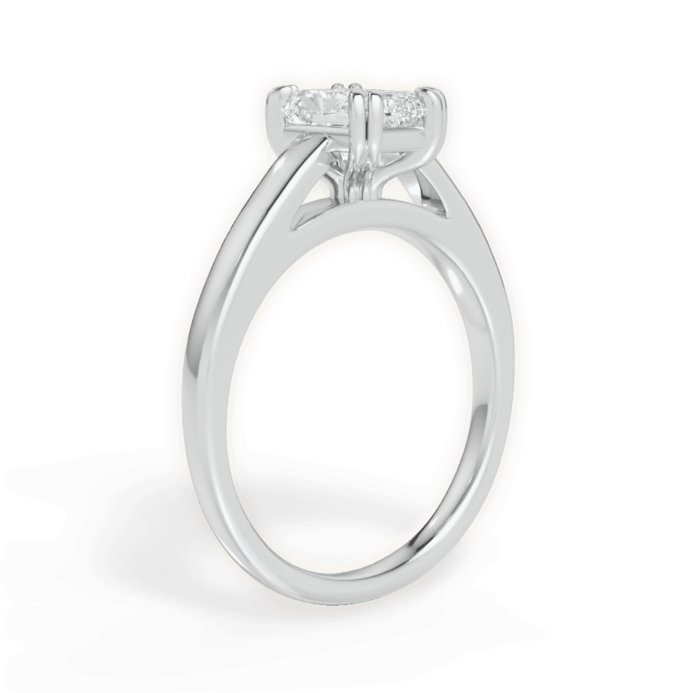 Anna Radiant Cut Lab Grown Diamond 14Kt White Gold Engagement Ring - View 3