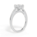 Anna Radiant Cut Lab Grown Diamond Platinum Engagement Ring - View 3