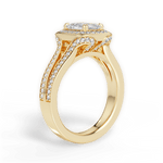 Mackenzie Emerald Cut Lab Grown Diamond 18Kt Yellow Gold Engagement Ring - View 2