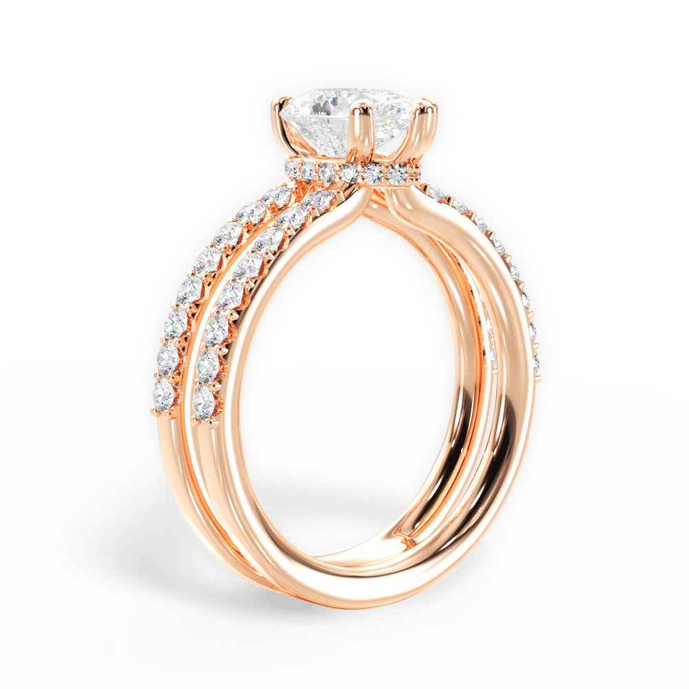 Christie Pear Cut Lab Grown Diamond 18Kt Rose Gold Engagement Ring - View 4