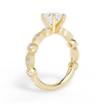Edith Pear Cut Lab Grown Diamond 18Kt Yellow Gold Engagement Ring - View 2