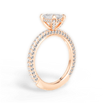 Madeline Emerald Cut Lab Grown Diamond 18Kt Rose Gold Engagement Ring - View 2