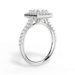 Leah Princess Cut Lab Grown Diamond 18Kt White Gold Engagement Ring - View 3