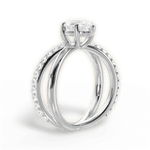 Jennifer Pear Cut Lab Grown Diamond Platinum Engagement Ring - View 2