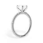 Chloe Radiant Cut Lab Grown Diamond 18Kt White Gold Engagement Ring - View 3