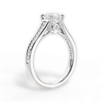 Delia Asscher Cut Lab Grown Diamond 18Kt White Gold Engagement Ring - View 3