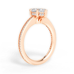 Janet Marquise Cut Lab Grown Diamond 18Kt Rose Gold Engagement Ring - View 4