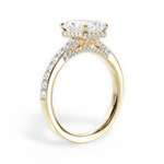 Laura Radiant Cut Lab Grown Diamond 18Kt Yellow Gold Engagement Ring - View 2