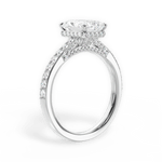 Laura Radiant Cut Lab Grown Diamond Platinum Engagement Ring - View 3