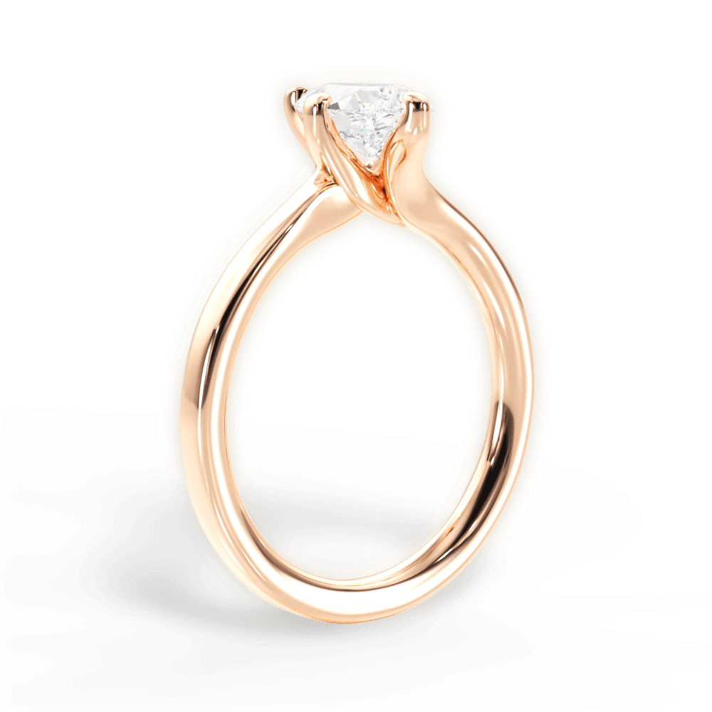 Ashley Pear Cut Lab Grown Diamond 18Kt Rose Gold Engagement Ring - View 4