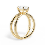 Ada Radiant Cut Lab Grown Diamond 18Kt Yellow Gold Engagement Ring - View 3