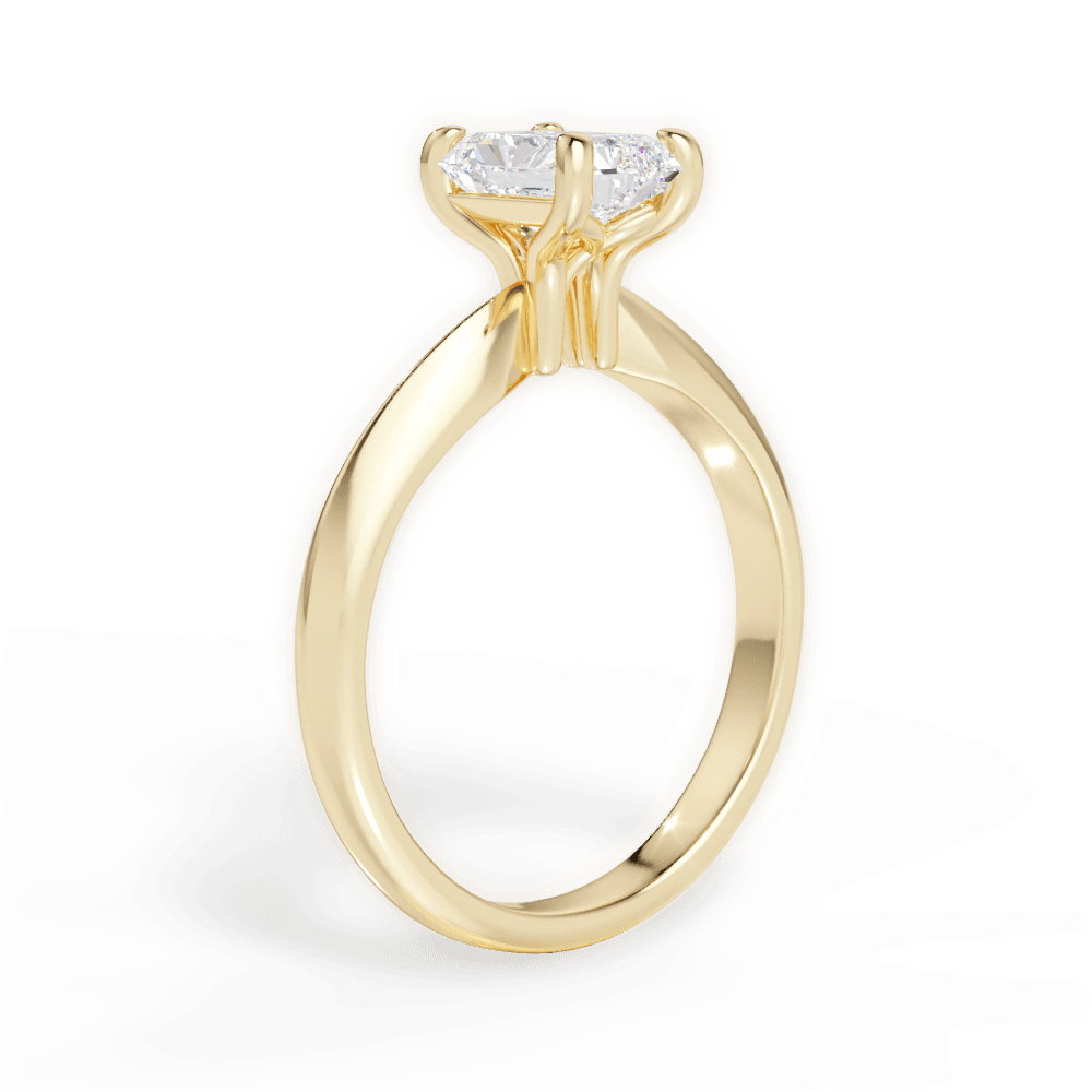 Beth Radiant Cut Lab Grown Diamond 18Kt Yellow Gold Engagement Ring - View 2
