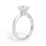 Aria Oval Cut Lab Grown Diamond Platinum Engagement Ring - View 3