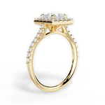Leah Princess Cut Lab Grown Diamond 18Kt Yellow Gold Engagement Ring - View 2