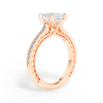 Gilda Princess Cut Lab Grown Diamond 18Kt Rose Gold Engagement Ring - View 4