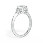Celeste Oval Cut Lab Grown Diamond 14Kt White Gold Engagement Ring - View 3