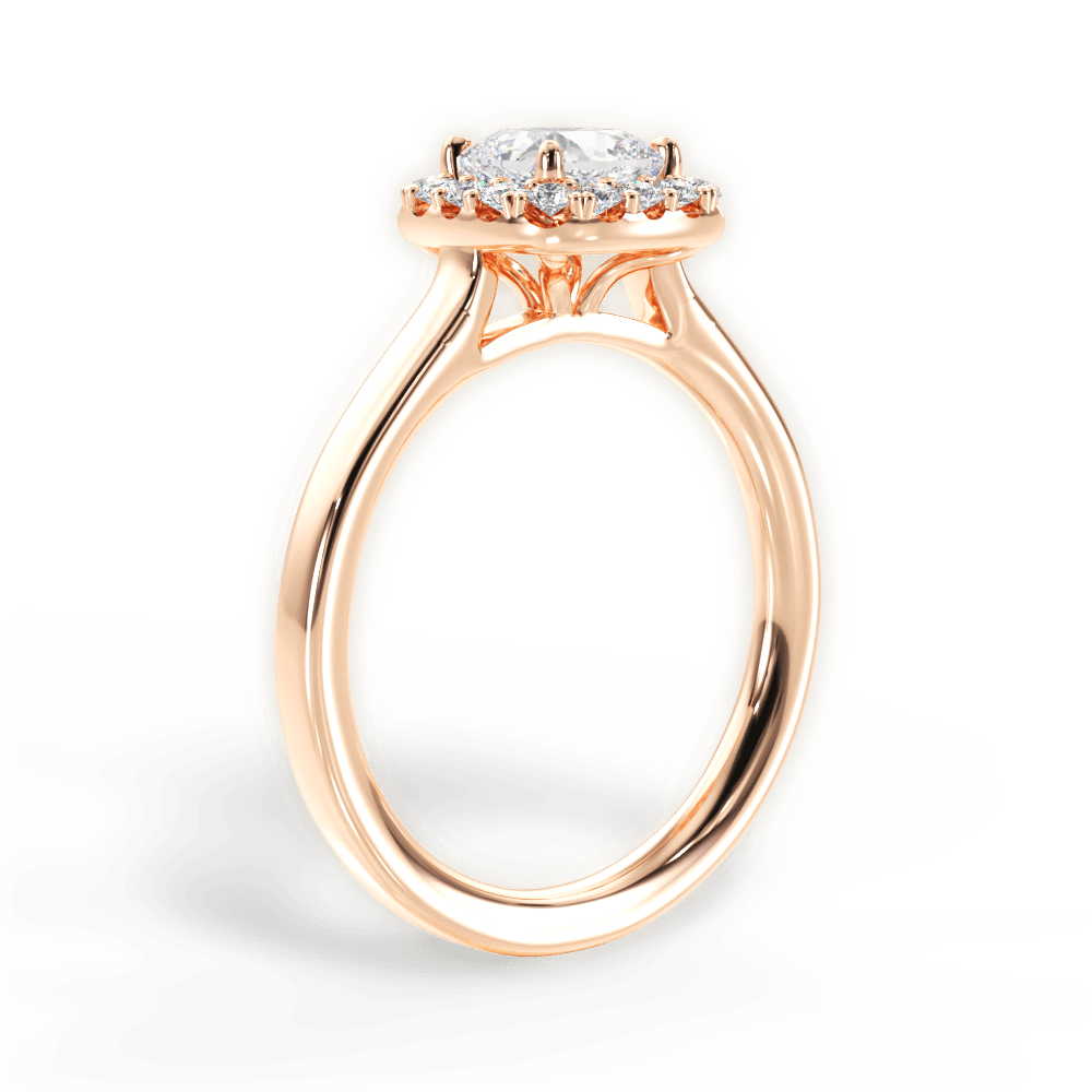 Fiona Cushion Cut Lab Grown Diamond 18Kt Rose Gold Engagement Ring - View 2