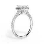 Leah Emerald Cut Lab Grown Diamond 14Kt White Gold Engagement Ring - View 2