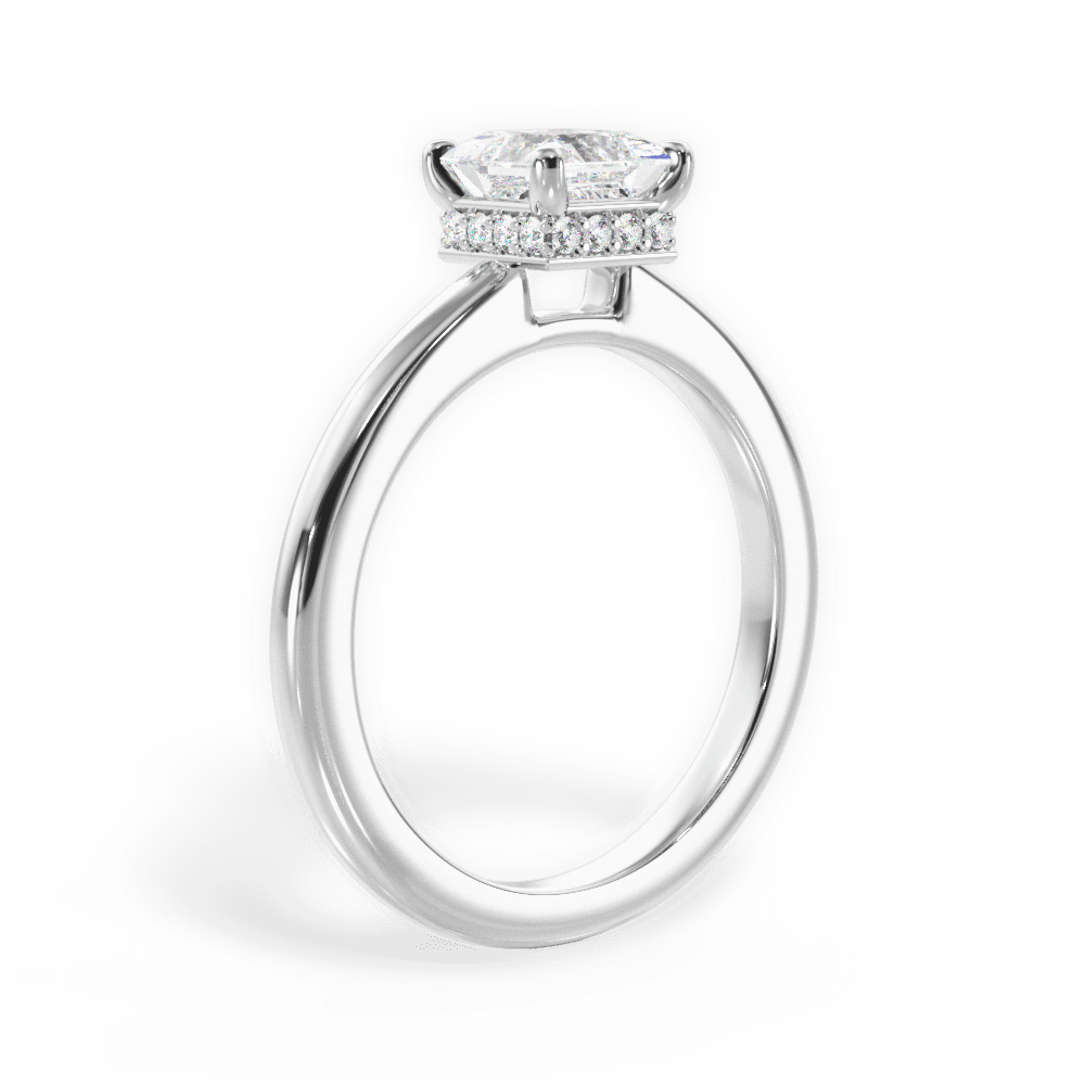 Brianna Princess Cut Lab Grown Diamond Platinum Engagement Ring - View 4