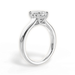 Carol Emerald Cut Lab Grown Diamond 14Kt White Gold Engagement Ring - View 2