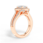 Mackenzie Radiant Cut Lab Grown Diamond 18Kt Rose Gold Engagement Ring - View 4