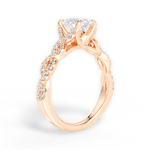 Justine Oval Cut Lab Grown Diamond 18Kt Rose Gold Engagement Ring - View 4