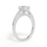 Anna Oval Cut Lab Grown Diamond 18Kt White Gold Engagement Ring - View 3