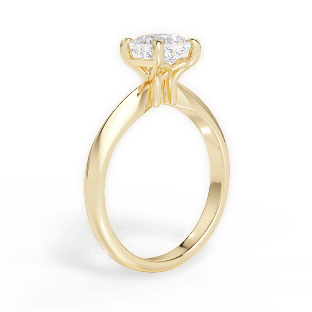 Beth Cushion Cut Lab Grown Diamond 18Kt Yellow Gold Engagement Ring - View 4
