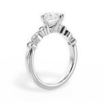 Catherine Princess Cut Lab Grown Diamond 14Kt White Gold Engagement Ring - View 3