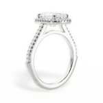 Jeanne Emerald Cut Lab Grown Diamond 14Kt White Gold Engagement Ring - View 3