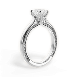 Carrie Oval Cut Lab Grown Diamond 14Kt White Gold Engagement Ring - View 3