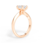 Beth Emerald Cut Lab Grown Diamond 18Kt Rose Gold Engagement Ring - View 2