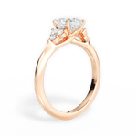 Celeste Cushion Cut Lab Grown Diamond 18Kt Rose Gold Engagement Ring - View 2