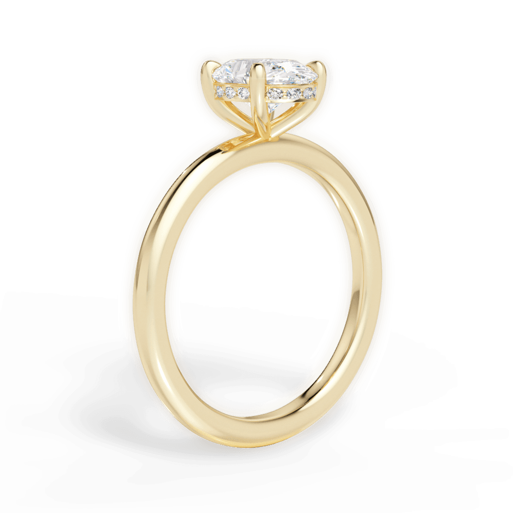 Brenda Oval Cut Lab Grown Diamond 18Kt Yellow Gold Engagement Ring - View 2