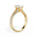 Kendra Oval Cut Lab Grown Diamond 18Kt Yellow Gold Engagement Ring - View 2