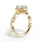 Irene Emerald Cut Lab Grown Diamond 18Kt Yellow Gold Engagement Ring - View 4