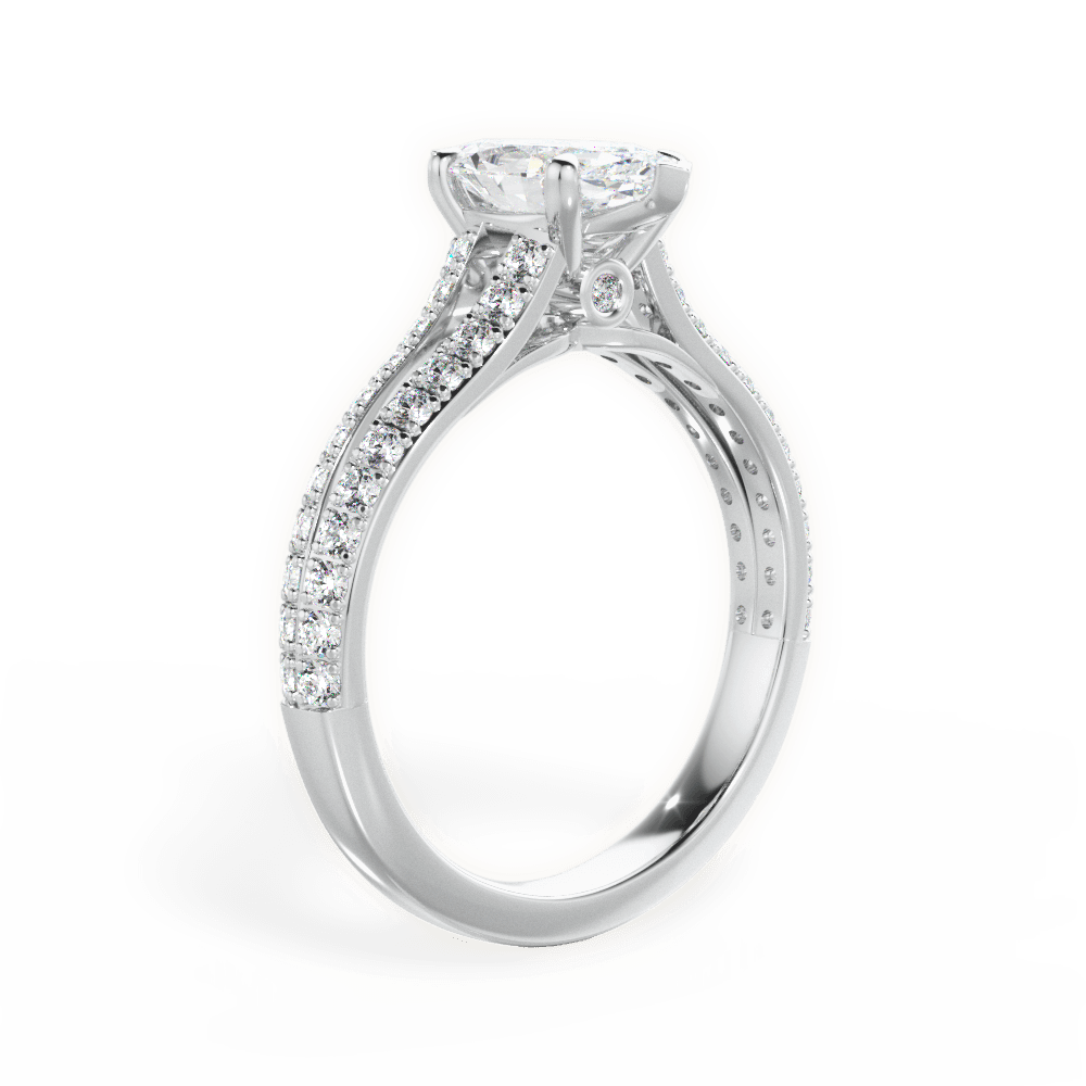 Kendra Marquise Cut Lab Grown Diamond 14Kt White Gold Engagement Ring - View 3