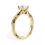 Claire Oval Cut Lab Grown Diamond 18Kt Yellow Gold Engagement Ring - View 2