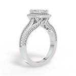 Lillian Emerald Cut Lab Grown Diamond 18Kt White Gold Engagement Ring - View 4