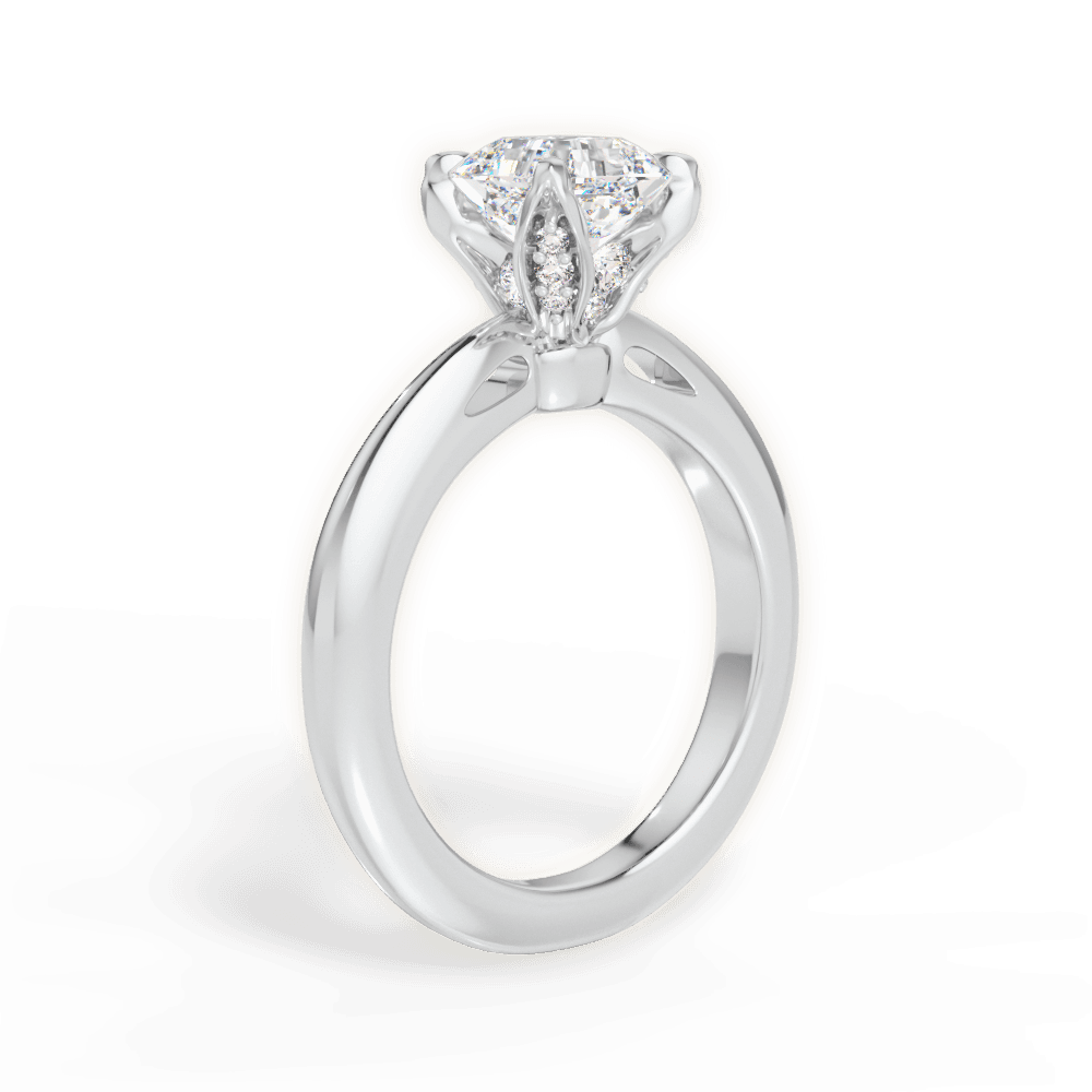 Elaine Asscher Cut Lab Grown Diamond 14Kt White Gold Engagement Ring - View 2
