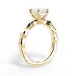 Aaliyah Princess Cut Lab Grown Diamond 18Kt Yellow Gold Engagement Ring - View 2